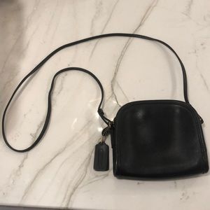 GENUINE coach black leather crossbody